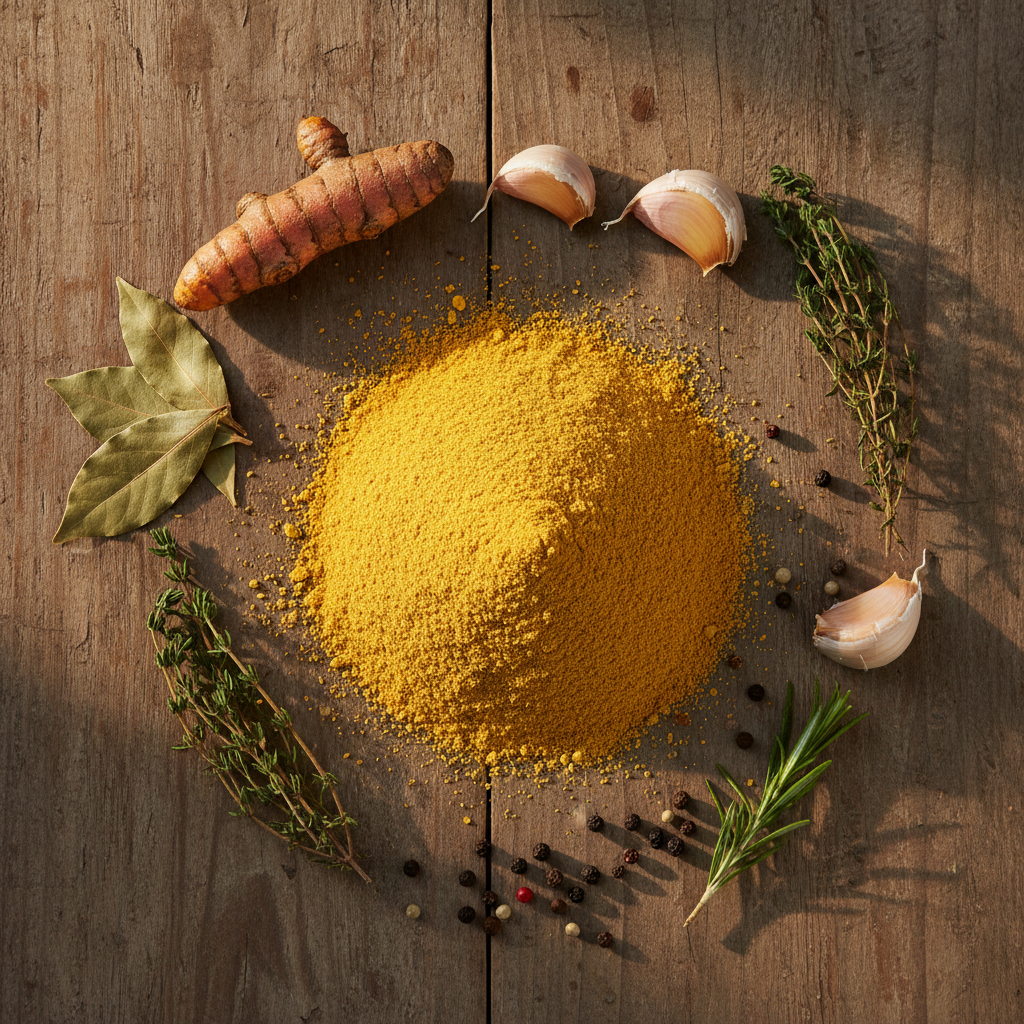 Flat lay ingredientes caldo de pollo